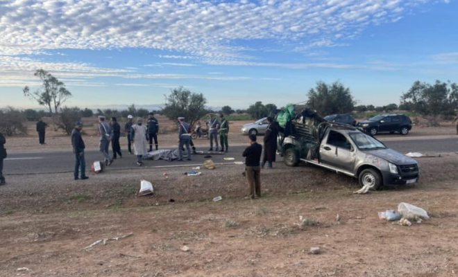 مصرع عاملة زراعية وإصابة 9 آخرين في انقلاب “بيكوب” بإقليم تارودانت