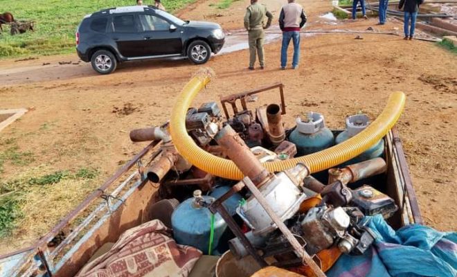 سلطات بوحمام تحجز محركات تستعمل في سرقة مياه السقي